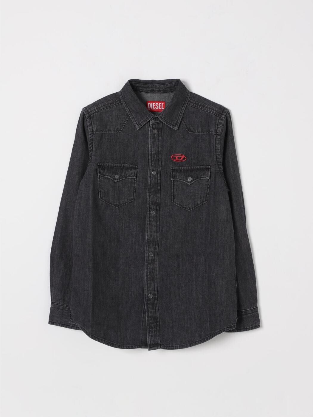 ディーゼル DIESEL プルオーバー ボーイズ 黒いこと Casual shirts J00760KXBNL 関税 貨物輸送無料 2025AW gi