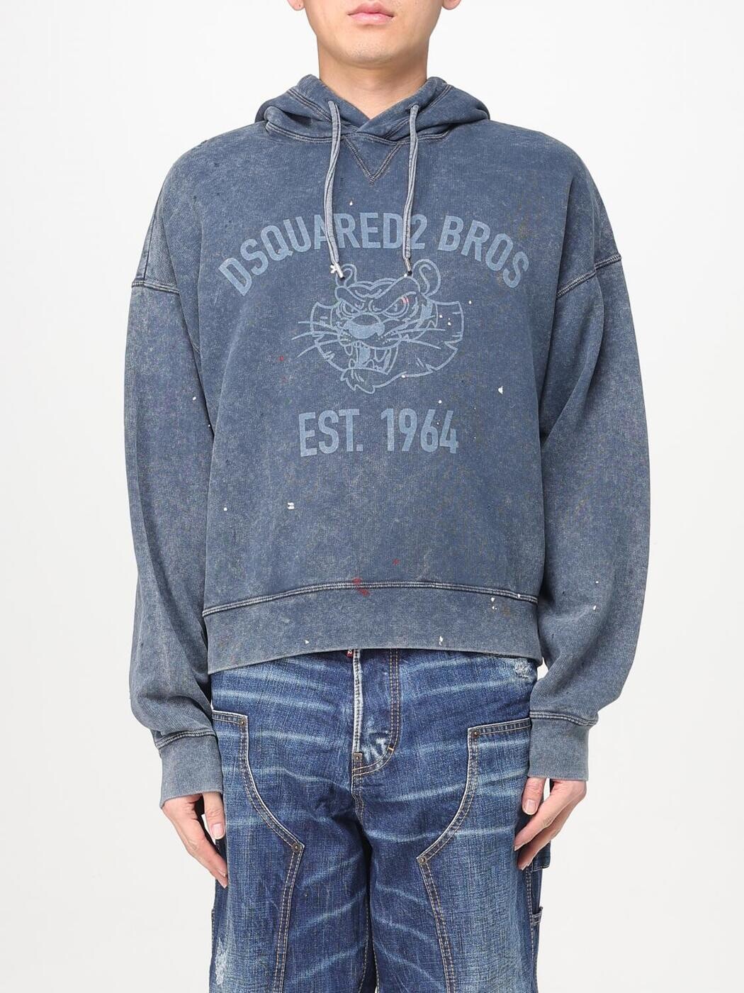 ディースクエアード DSQUARED2 トレイナー 調教師 メンズ 青碧 Sweatshirts S74GU0848S25030 関税 貨物輸送無料 2025AW gi