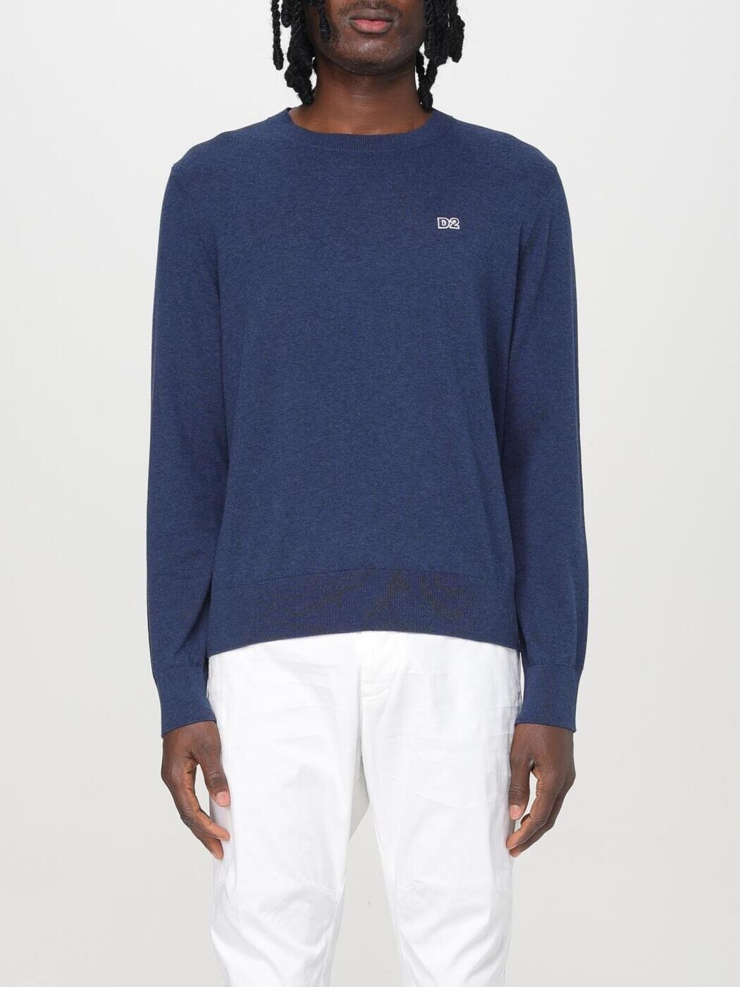 ディースクエアード DSQUARED2 プルオーバー 編み物御召しもの メンズ 青味 Knitwear S74HA1486D13018 Blue 関税 貨物輸送無料 2025AW gi