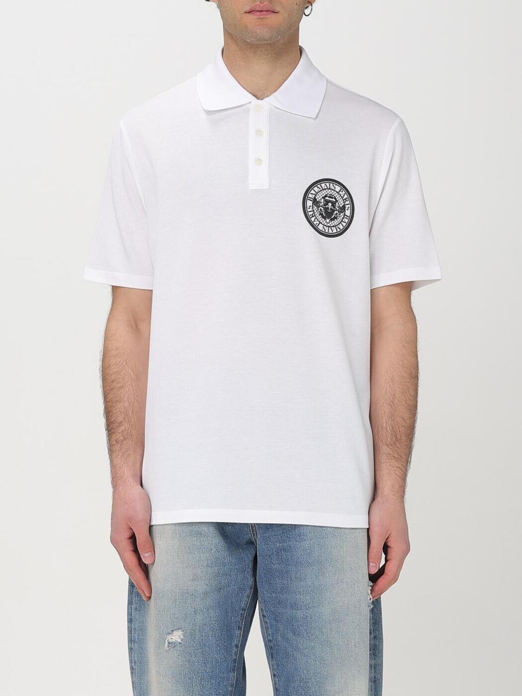 バルマン BALMAIN ポロシャツ メンズ ホワイト Polo shirts EH1GC026BC94 White 関税 送料無料 2025AW gi｜BRANDSHOP「il Tesoro」