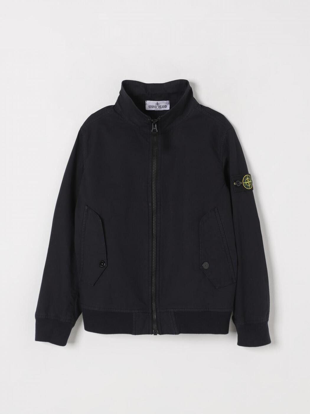 石ころ 島 STONE ISLAND JUNIOR ボンバージャケット 上衣 ボーイズ 黒いこと Bomber jackets 4100004S0001 関税 貨物輸送無料 2026SS gi