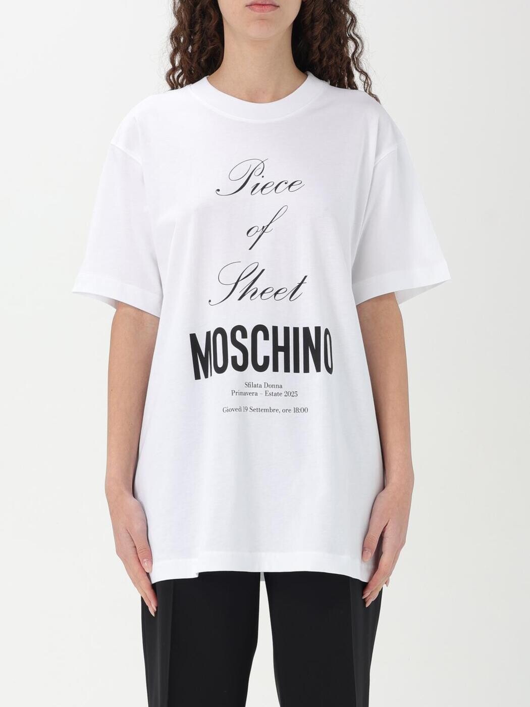 モスキーノクチュール MOSCHINO COUTURE スポーツシャツ プルオーバー レディース 白いこと T-shirts and polo shirts 07170441 関税 貨物輸送無料 2025SS gi