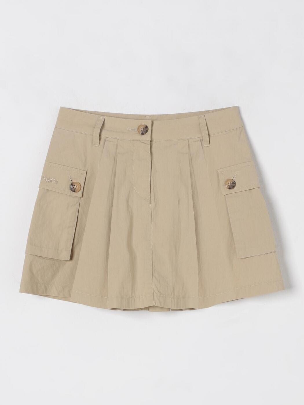 マックス アンド コー MAX\u0026CO. KID ミニ御徒面子 スコート ガールズ ベージュ Mini-skirts MX0132MX075 関税 貨物輸送無料 2025AW gi