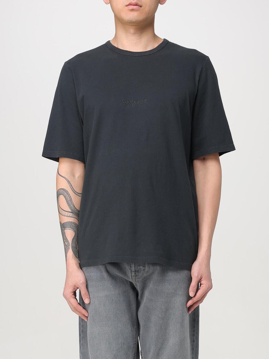 イヴ サンローラン SAINT LAURENT PARIS Tシャツ メンズ ブラック T-shirts 818535YBHD2 Black 関税 送料無料 2026SS gi|BRANDSHOP「il Tesoro」