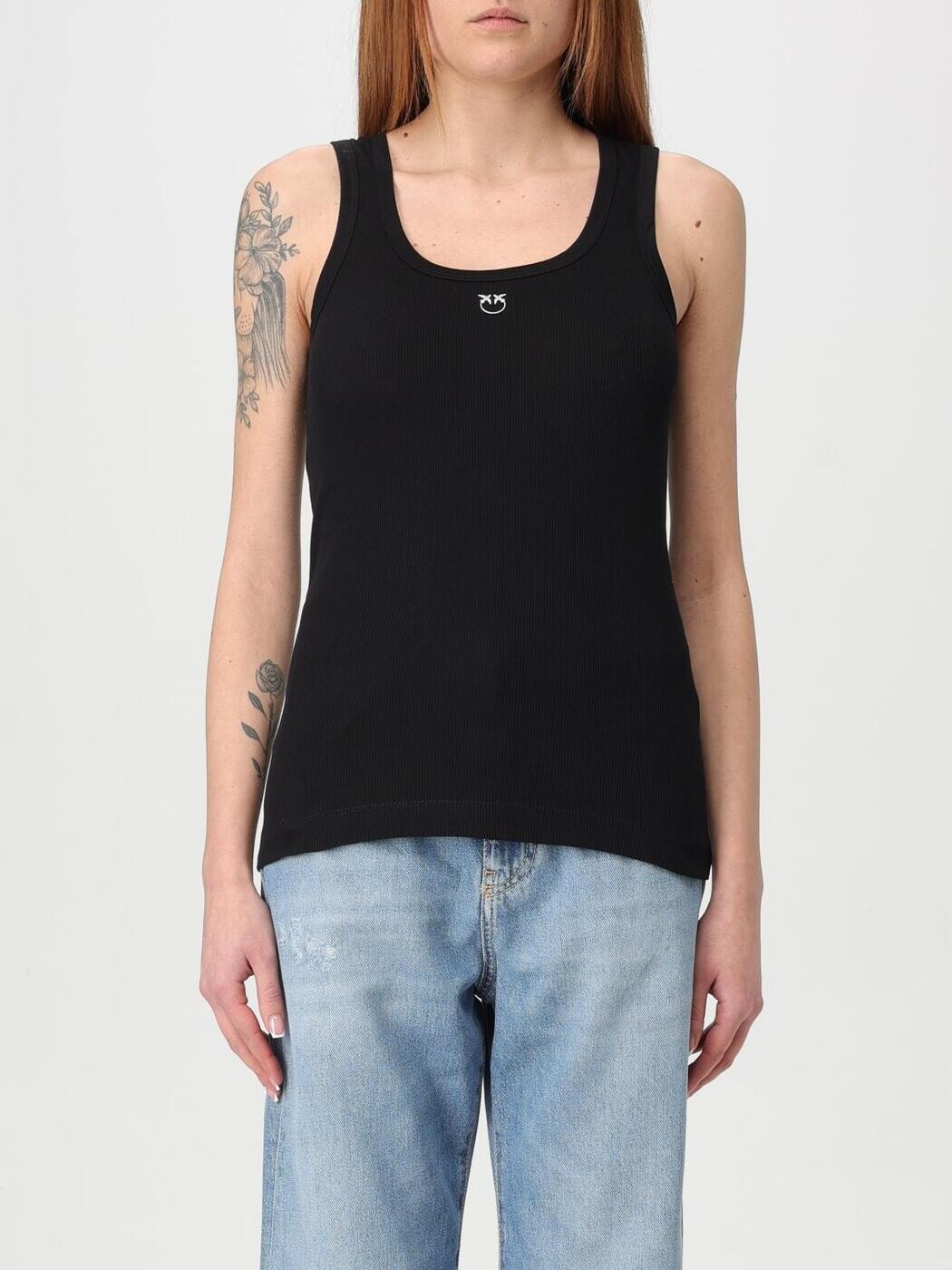 ピンコ PINKO スポーツシャツ プルオーバー レディース 黒いこと T-shirts and polo shirts 100807A2C1 関税 貨物輸送無料 2025AW gi