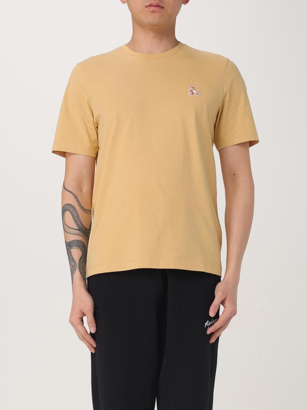 メゾン キツネ MAISON KITSUNE Tシャツ メンズ イエロー T-shirts LM00110KJ0008 Yellow 関税 送料無料 2025AW gi|BRANDSHOP「il Tesoro」
