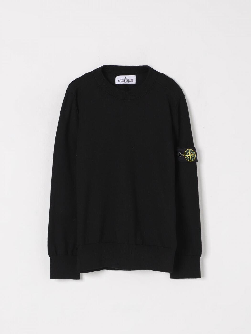 石ころ 島 STONE ISLAND JUNIOR クルーネックジャンパー 編み物お召しもの ボーイズ 黒いこと Crew neck jumpers 5100001S00B2 関税 貨物輸送無料 2026SS gi