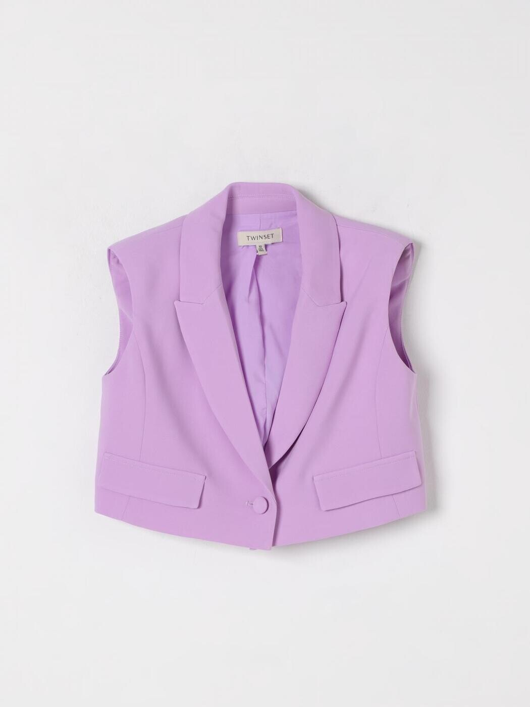 ツインセット TWINSET ジレ ベスト ガールズ パープル Gilet 251GJ2QN6 Violet 関税 送料無料 2025AW gi｜BRANDSHOP「il Tesoro」