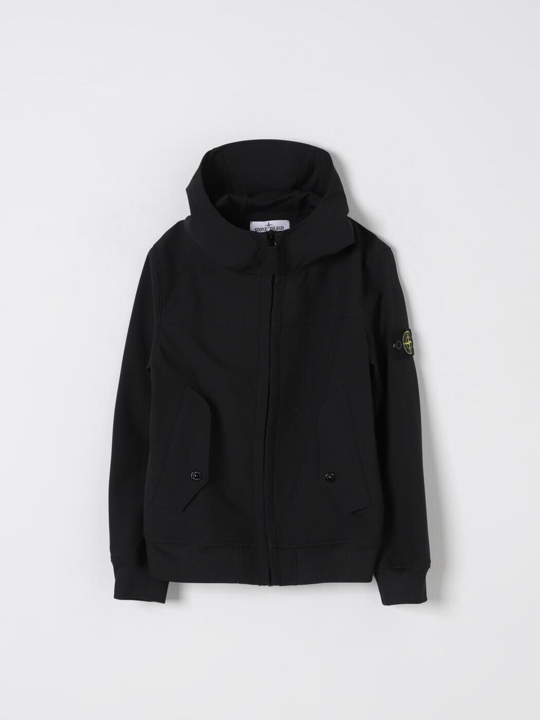 石ころ 島 STONE ISLAND JUNIOR ボンバージャケット 上衣 ボーイズ 黒いこと Bomber jackets 4100002S0A22 関税 貨物輸送無料 2025AW gi
