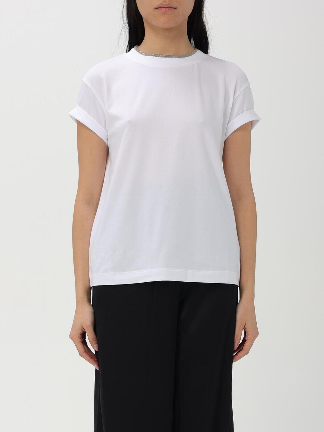 ブルネロクチネリ BRUNELLO CUCINELLI ポロシャツ Tシャツ レディース ホワイト T-shirts and polo shirts M0T18BD200 White 関税 送料無料 2026SS gi|BRANDSHOP「il Tesoro」