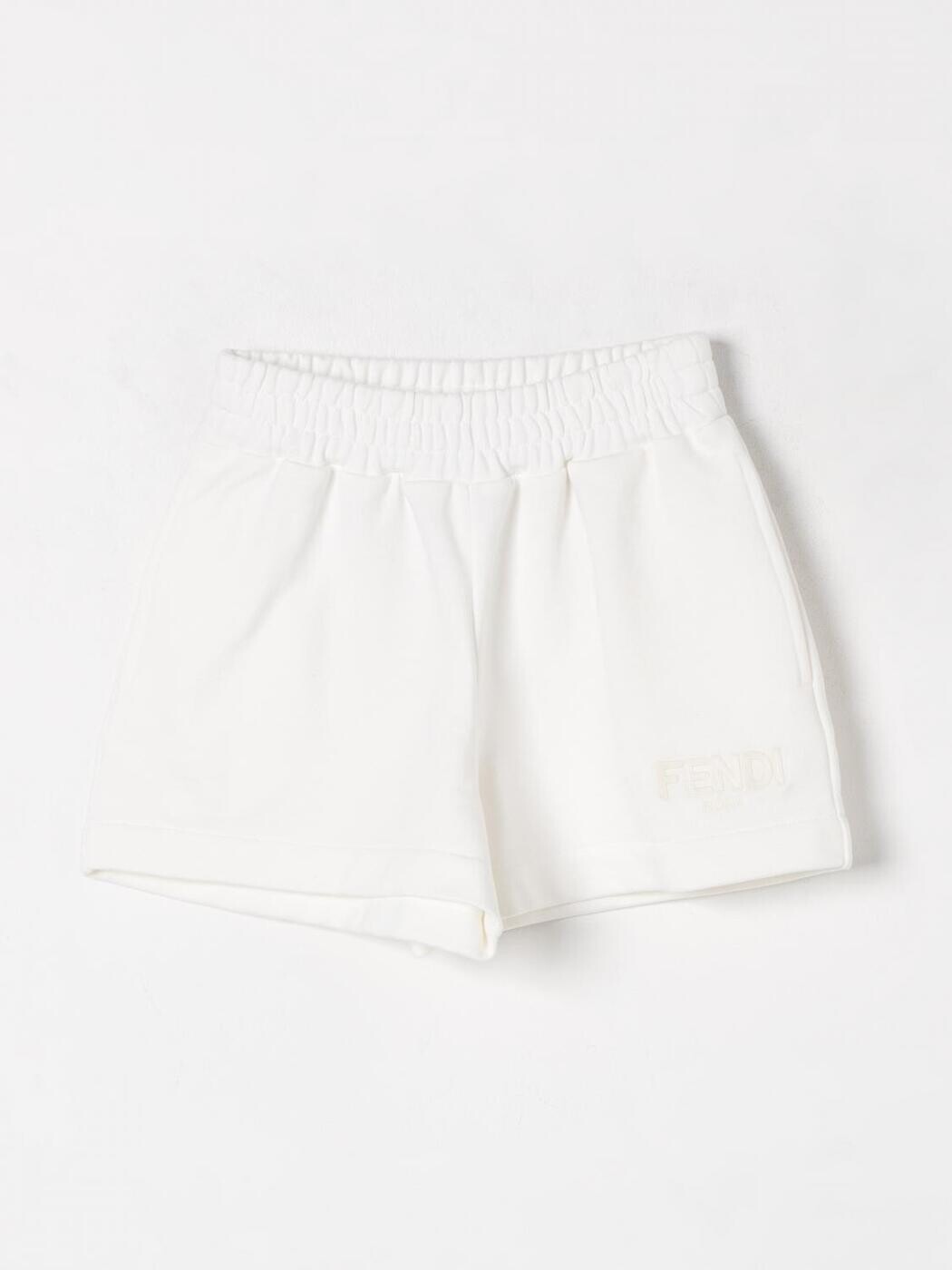FENDI FENDI 遊撃手ズボン下 ズボン下 さる股引き ガールズ 白いこと Shorts JFF3485V0 関税 貨物輸送無料 2025AW gi