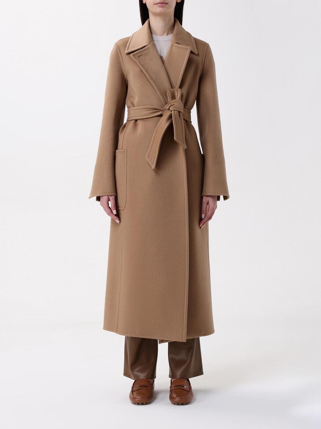 マックス パンパノウサギ MAX MARA トレンチコート 厚地の外套 レディース 赤銅色 Coats and trench coats 2511011041600 関税 貨物輸送無料 2025AW gi