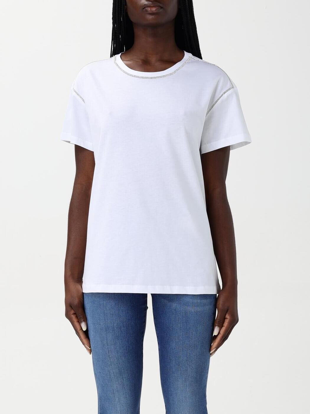 リュー ジョー LIU JO ポロシャツ Tシャツ レディース ホワイト T-shirts and polo shirts WA5148J4893 White 関税 送料無料 2025AW gi|BRANDSHOP「il Tesoro」