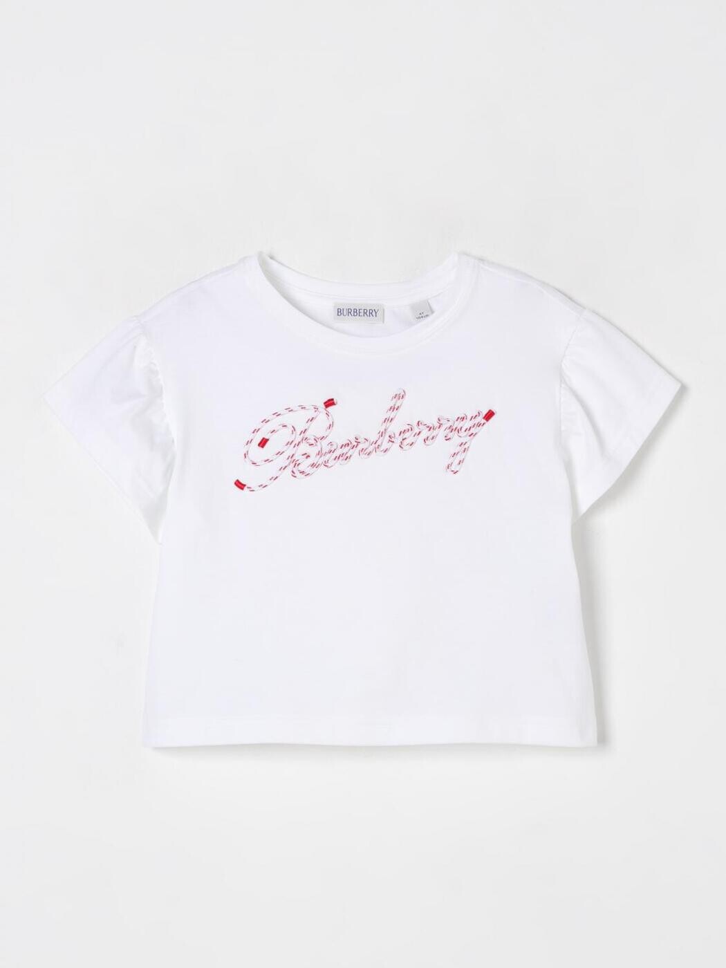 バーバリー BURBERRY ロング衣袂ティーシャツ ティーシャツ ボーイズ 白いこと Long sleeve t-shirts 8100319 ~ 関税 貨物輸送無料 2025AW gi