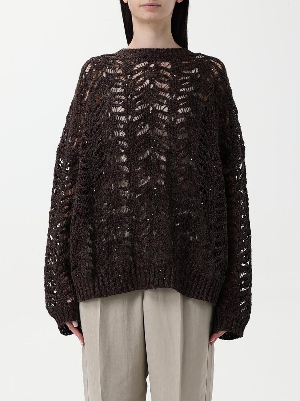 ブルネロクチネリ BRUNELLO CUCINELLI セーター ニットウェア レディース Knitwear MGD562310 Cocoa 関税 送料無料 2025AW gi|BRANDSHOP「il Tesoro」