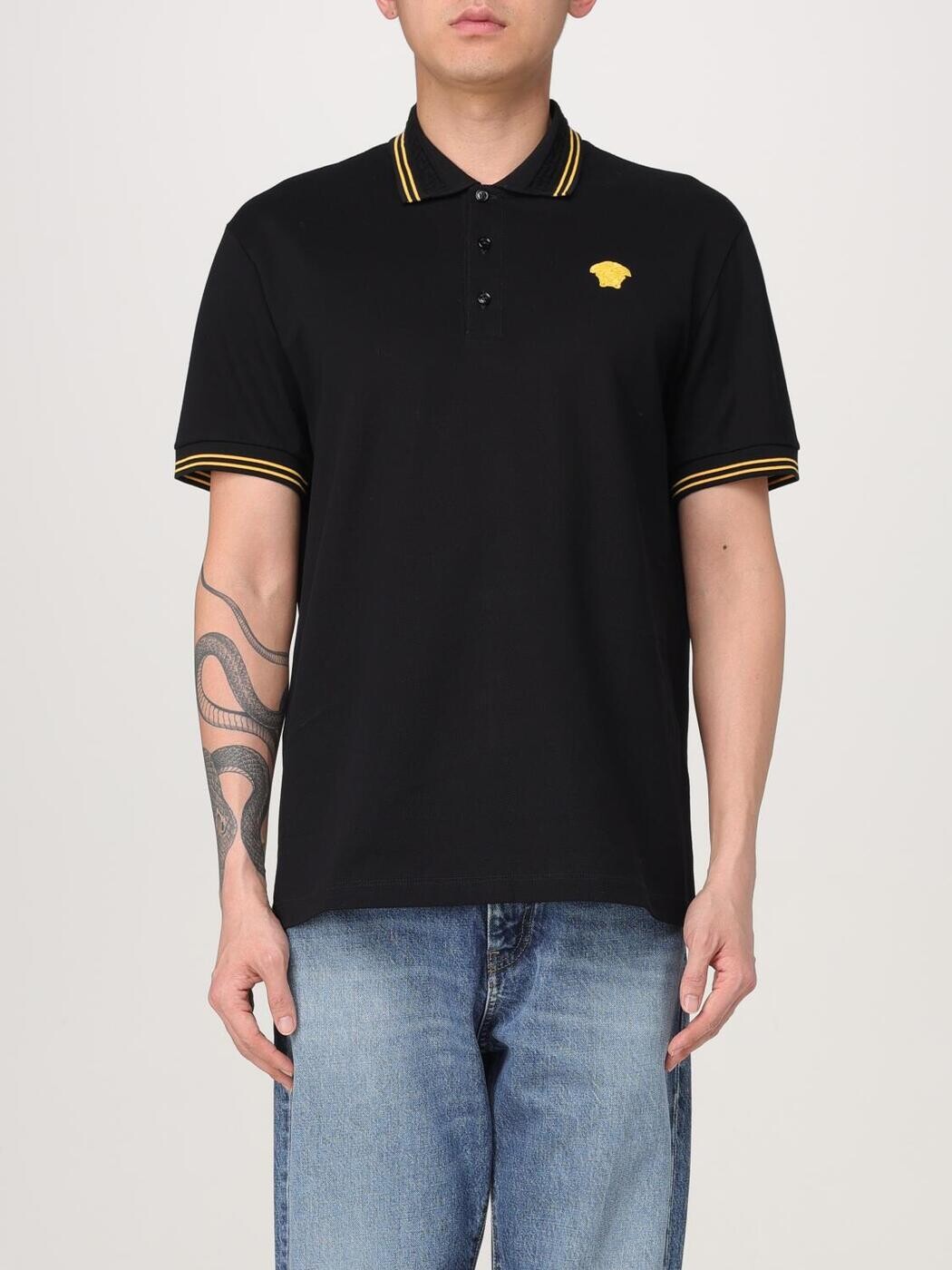 ヴェルサーチ VERSACE ポロシャツ メンズ ブラック Polo shirts 10139101A09860 Black 関税 送料無料 2025AW gi|BRANDSHOP「il Tesoro」