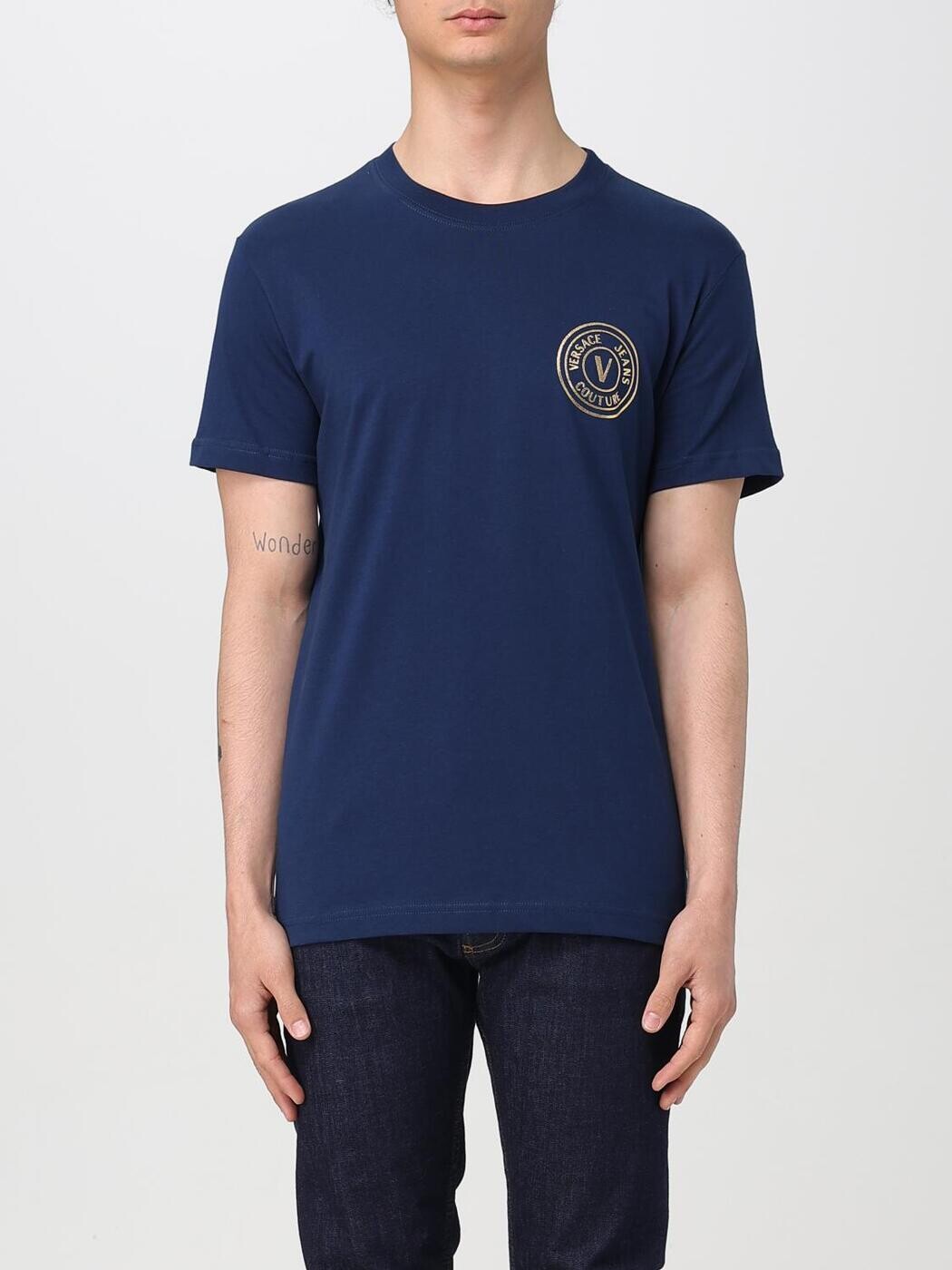 ヴェルサーチ ジーンズ クチュール VERSACE JEANS COUTURE Tシャツ メンズ ブルー T-shirts 78GAHT00CJ00T Blue 関税 送料無料 2025SS gi｜BRANDSHOP「il Tesoro」