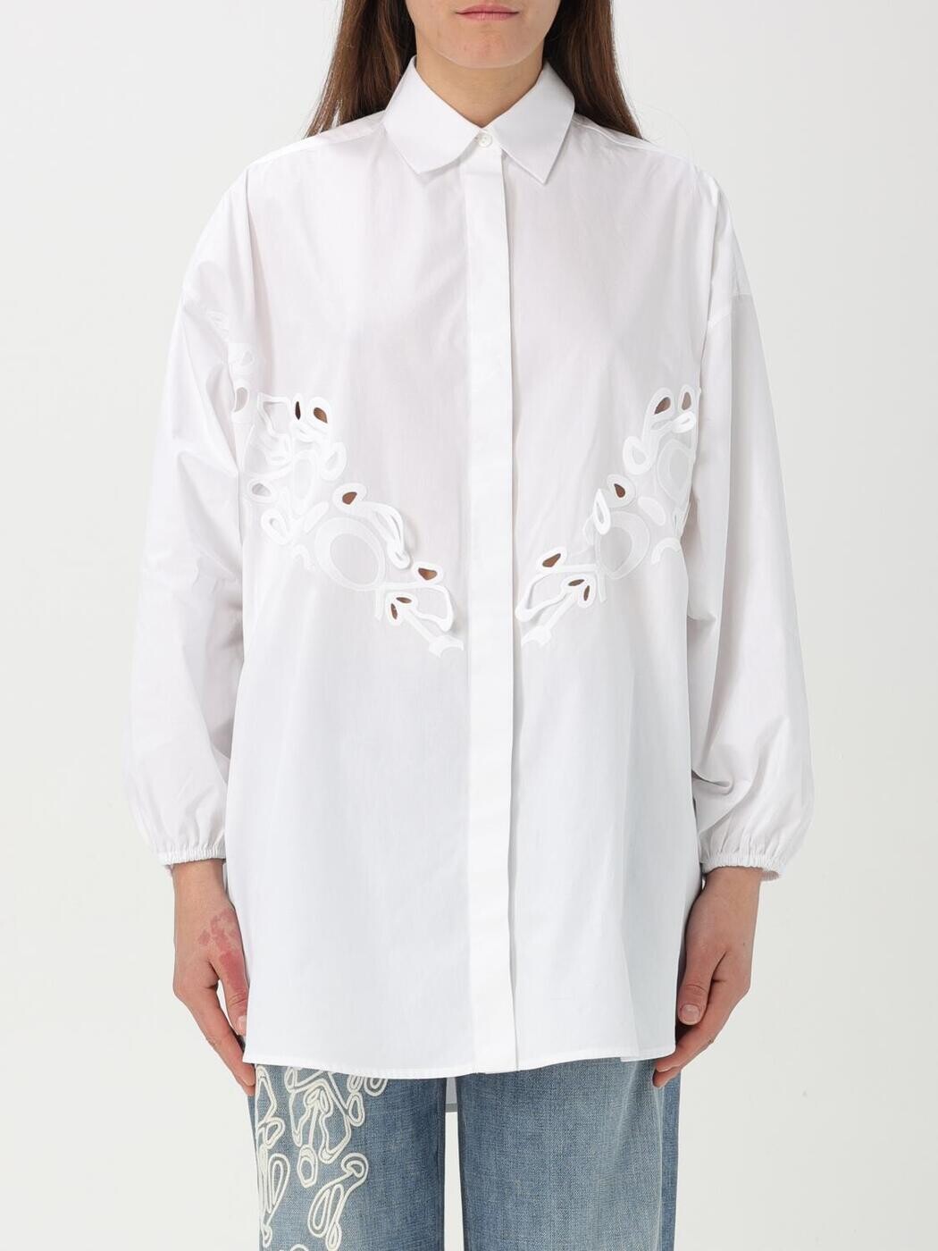 ドンダップ DONDUP シャツ レディース ホワイト Shirts DA432PF0010DXXXW White 関税 送料無料 2025AW gi｜BRANDSHOP「il Tesoro」