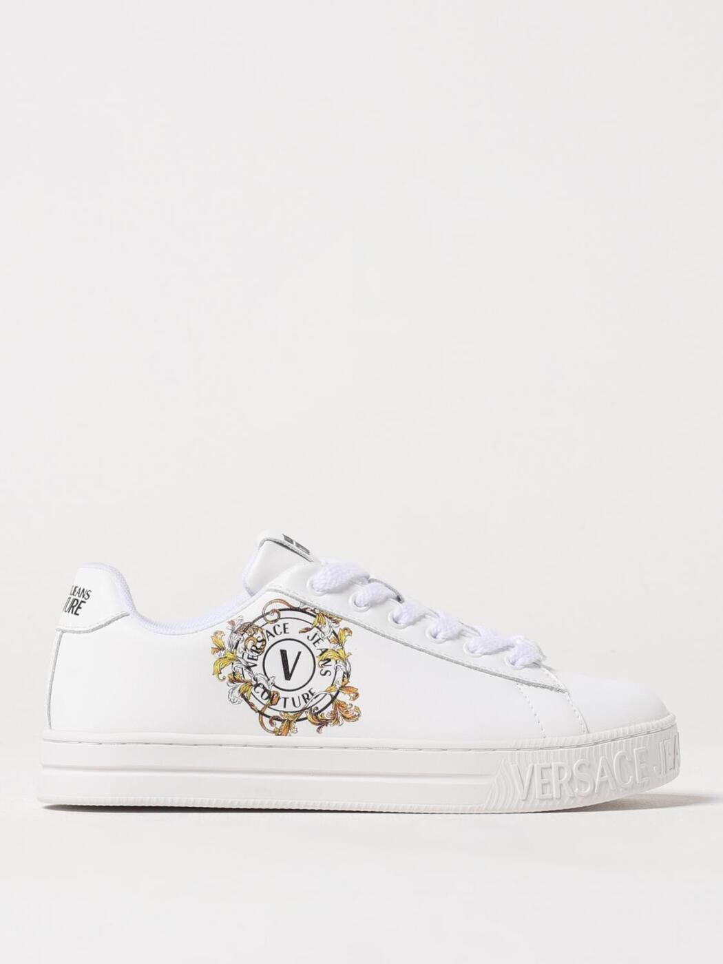 ヴェルサーチェ・ジーンズ・クチュール VERSACE JEANS COUTURE スニーカー レディース 白いこと Sneakers 78VA3SK3ZPB08 関税 貨物輸送無料 2025SS gi