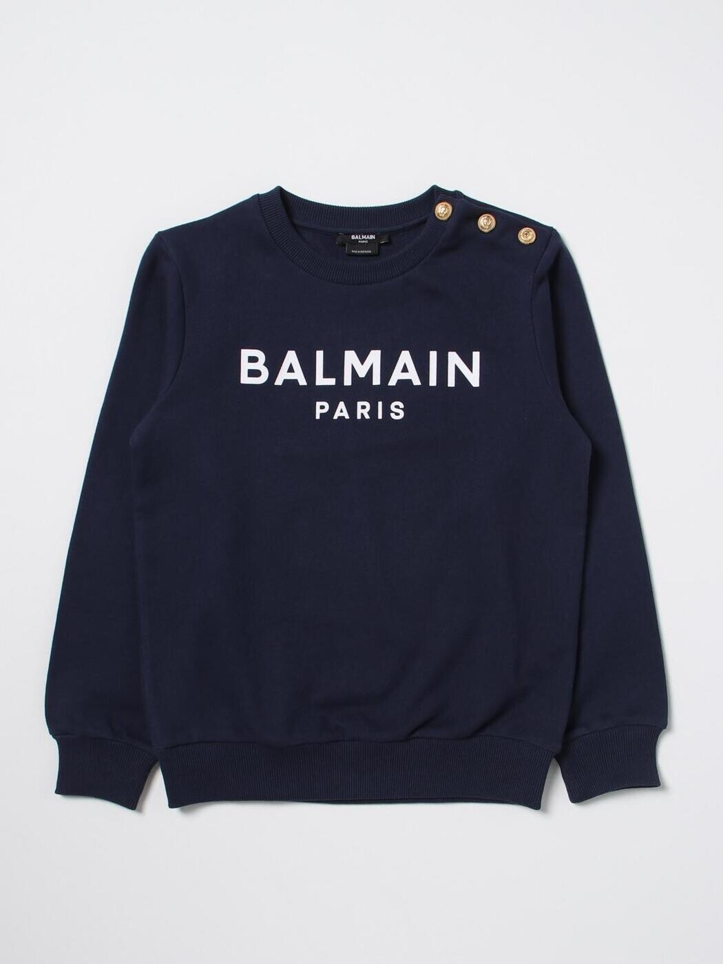 バルマン BALMAIN クルーネックジャンパー 編み物お召しもの ボーイズ 青色 Crew neck jumpers BS4Q30Z0001 関税 貨物輸送無料 2025AW gi