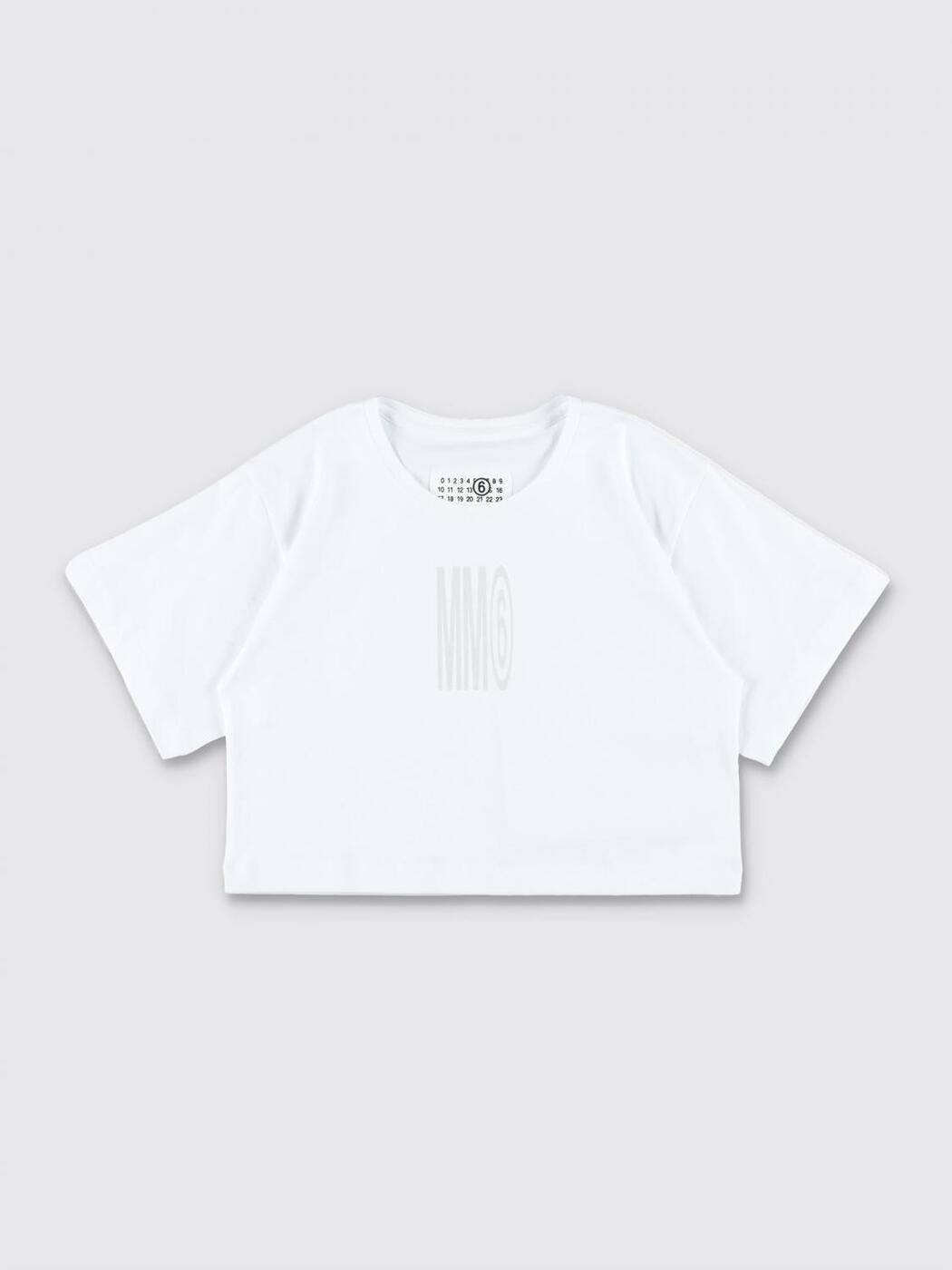 エムエムシックス 棲み家 マルジェラ MM6 MAISON MARGIELA ロング捩りプルオーバー プルオーバー ガールズ 白いこと Long sleeve t-shirts M60806MM04I 関税 貨物輸送無料 2025AW gi