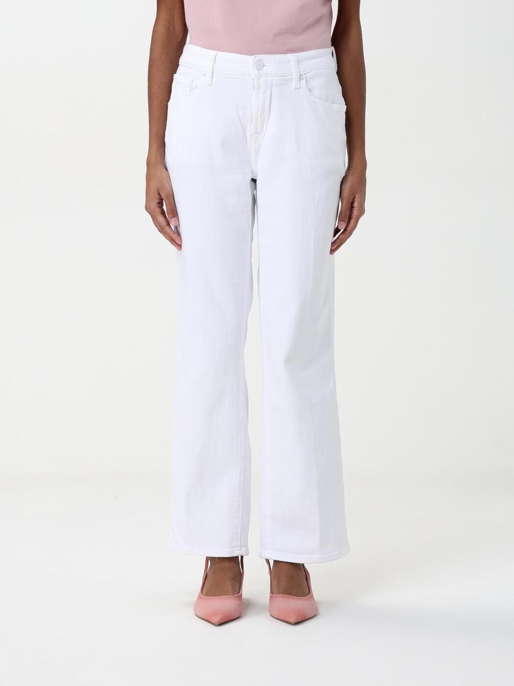 セブンフォーオールマンカインド 7 FOR ALL MANKIND デニム レディース ホワイト Jeans 7U023549 White 関税 送料無料 2026SS gi｜BRANDSHOP「il Tesoro」