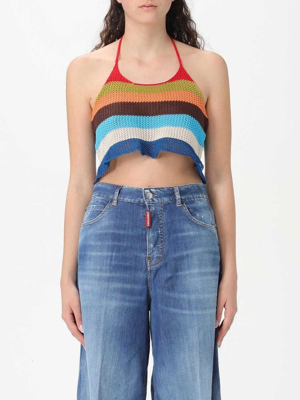 ディースクエアード DSQUARED2 Tシャツ トップス レディース マルチカラー T-shirts and tops S73HA0171 D13128 Multicolor 関税 送料無料 2025SS gi|BRANDSHOP「il Tesoro」