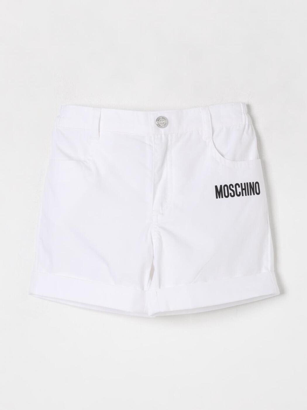 モスキーノ MOSCHINO ズボン下 遊撃手ズボン下 ベビーユニセックス 白いこと Shorts MUQ01JLLA03 関税 貨物輸送無料 2025AW gi