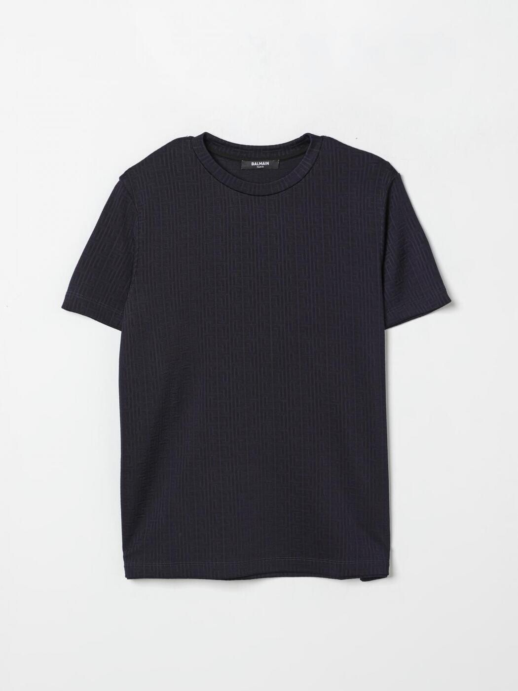 バルマン BALMAIN ロング衣袂ティーシャツ ティーシャツ ボーイズ 青碧 Long sleeve t-shirts BW8R31J0472 関税 貨物輸送無料 2025AW gi