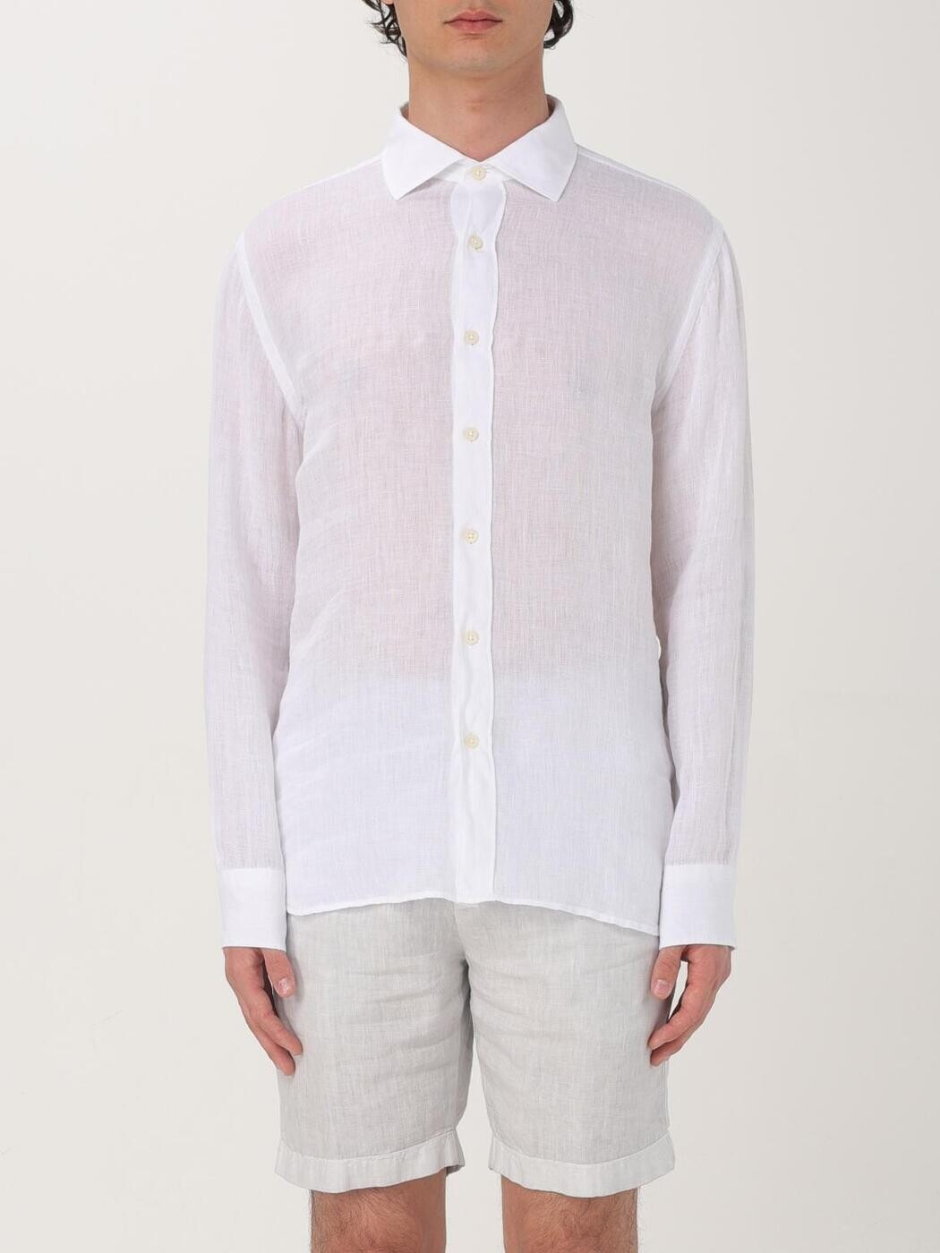 ワンハンドレッドトゥエンティーパーセントリノ 120% LINO プルオーバー メンズ 白いこと Shirts 32ALIM1311000011532ALIM 関税 貨物輸送無料 2025SS gi