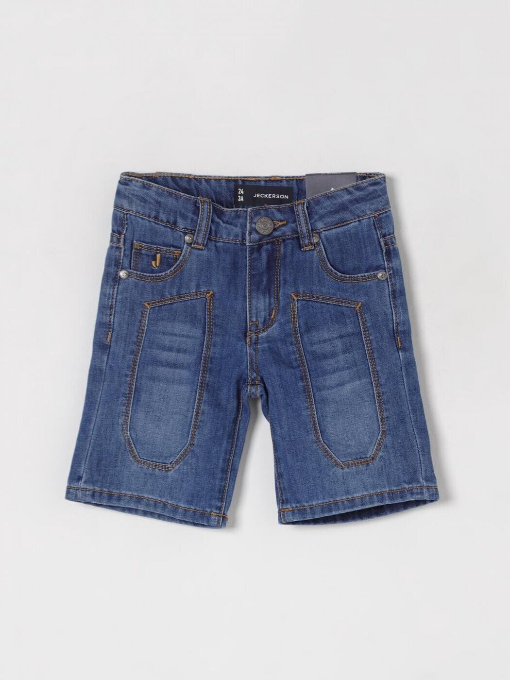 ジェッカーソン JECKERSON ショートパンツ　パンツ ショーツ ボーイズ ブルー Shorts 504PJMBS25 Denim 関税 送料無料 2025AW gi｜BRANDSHOP「il Tesoro」