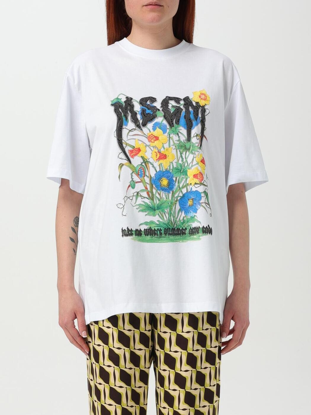 エムエスジーエム MSGM ポロシャツ Tシャツ レディース ホワイト T-shirts and polo shirts 3842MDM102 257002 White 関税 送料無料 2025SS gi｜BRANDSHOP「il Tesoro」