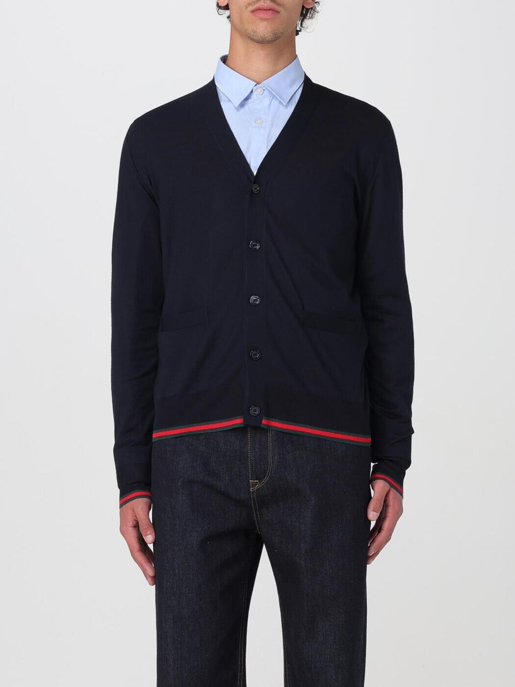 グッチ GUCCI ティーシャツ 編み物御召しもの メンズ 青碧 Knitwear 814529XKEJV 関税 貨物輸送無料 2025AW gi