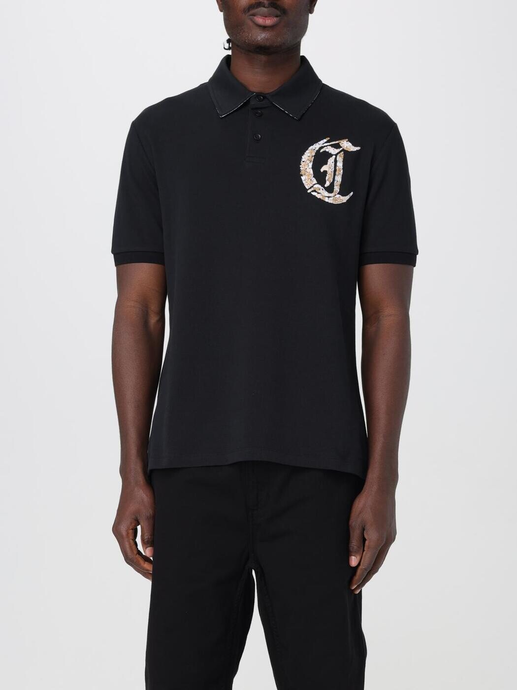 ジャスト カヴァリ JUST CAVALLI ポロシャツ メンズ ブラック Polo shirts 78OAGE13CJ116 Black 関税 送料無料 2025SS gi｜BRANDSHOP「il Tesoro」