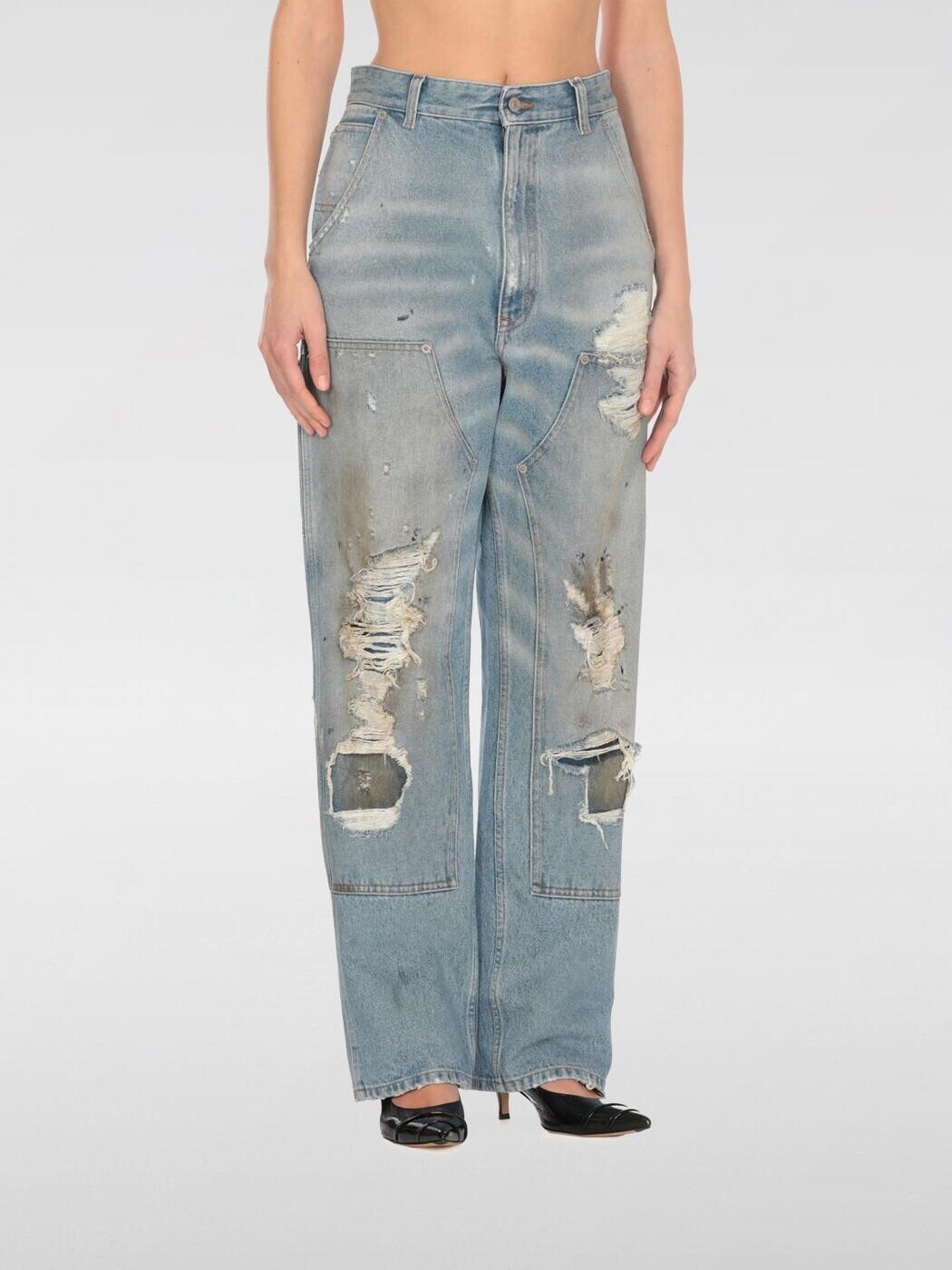 エムエム6 メゾン マルジェラ MM6 MAISON MARGIELA デニム レディース Jeans S62LB0183M30018 Gnawed Blue 関税 送料無料 2025SS gi｜BRANDSHOP「il Tesoro」