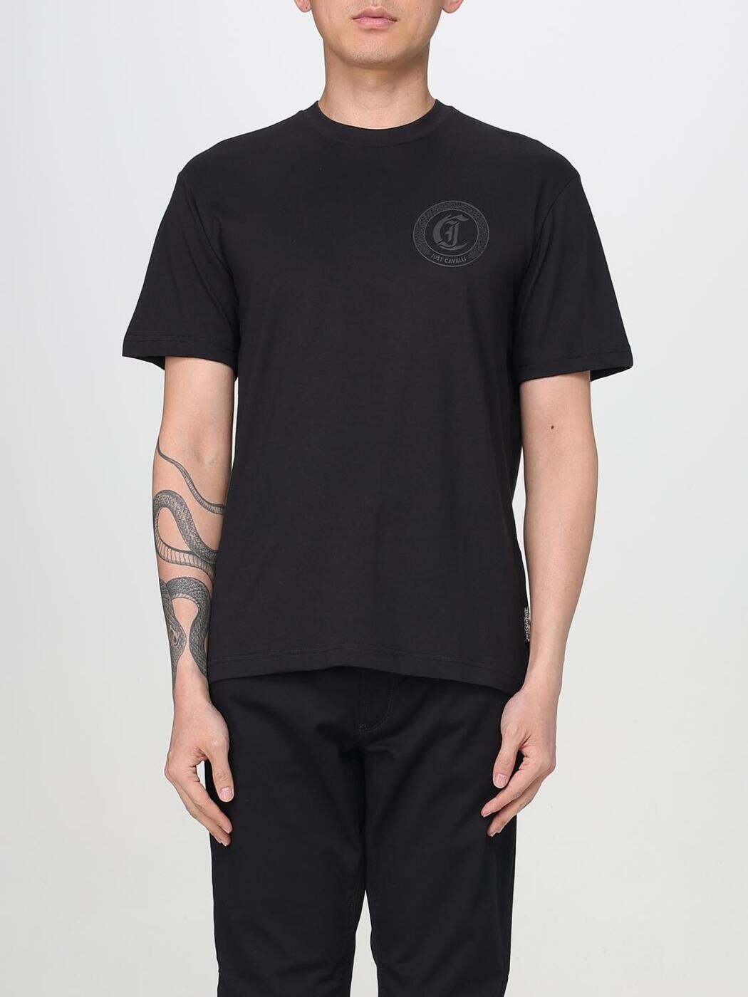 ジャスト カヴァリ JUST CAVALLI Tシャツ メンズ ブラック T-shirts 78OAHT01CJ500 Black 関税 送料無料 2025SS gi|BRANDSHOP「il Tesoro」