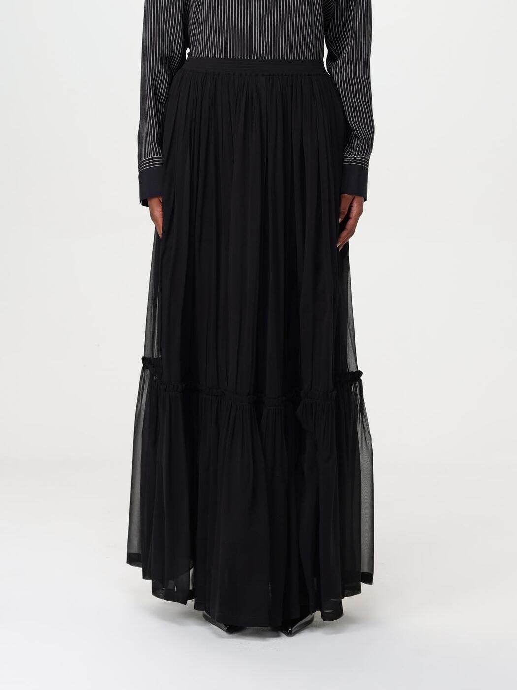 前日 サンローラン SAINT LAURENT PARIS スコート レディース 黒いこと Skirts 823141Y115W 関税 貨物輸送無料 2025AW gi