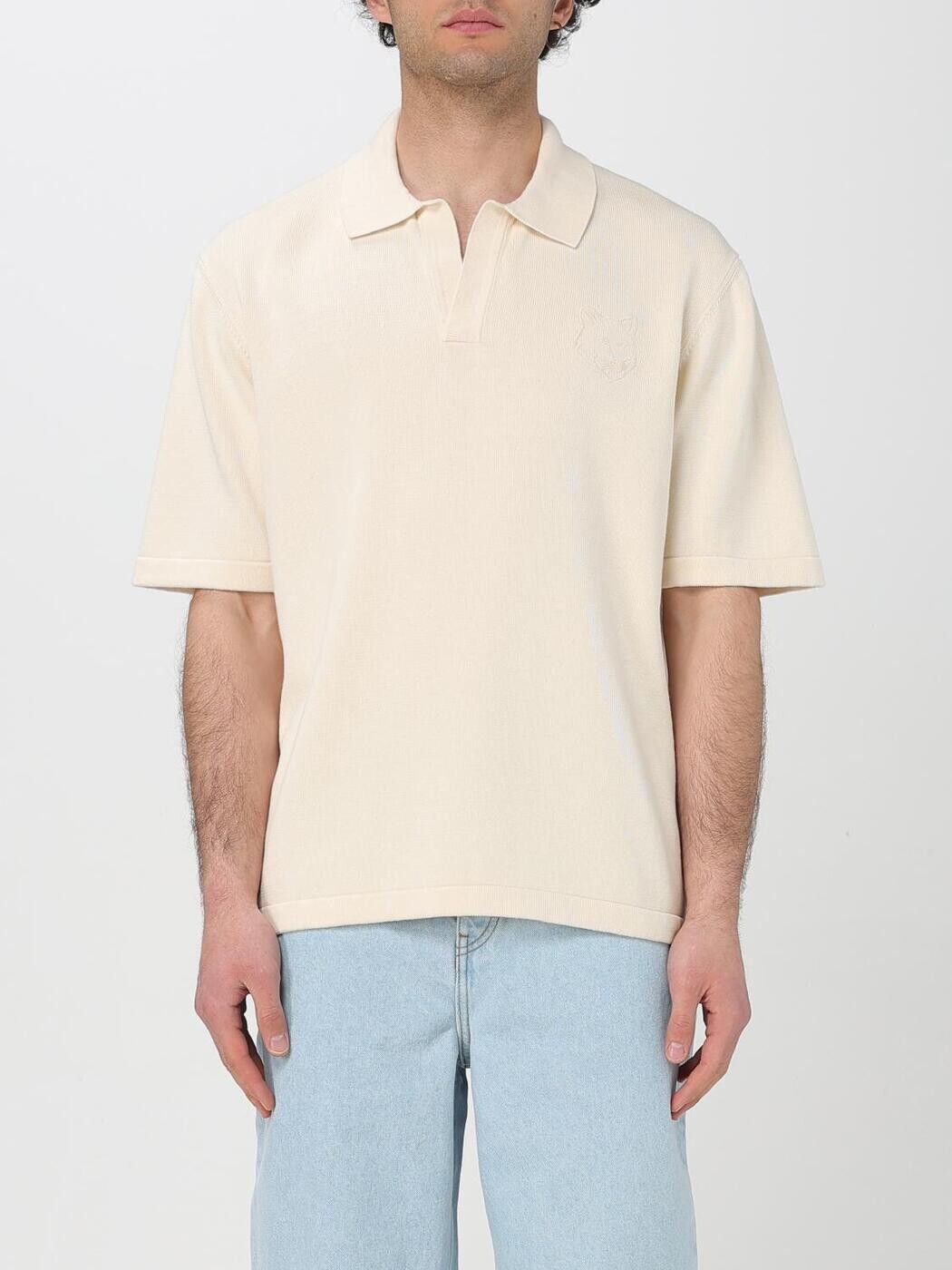 メゾン キツネ MAISON KITSUNE ポロシャツ メンズ ベージュ Polo shirts OM00205KT1135 Beige 関税 送料無料 2025AW gi｜BRANDSHOP「il Tesoro」