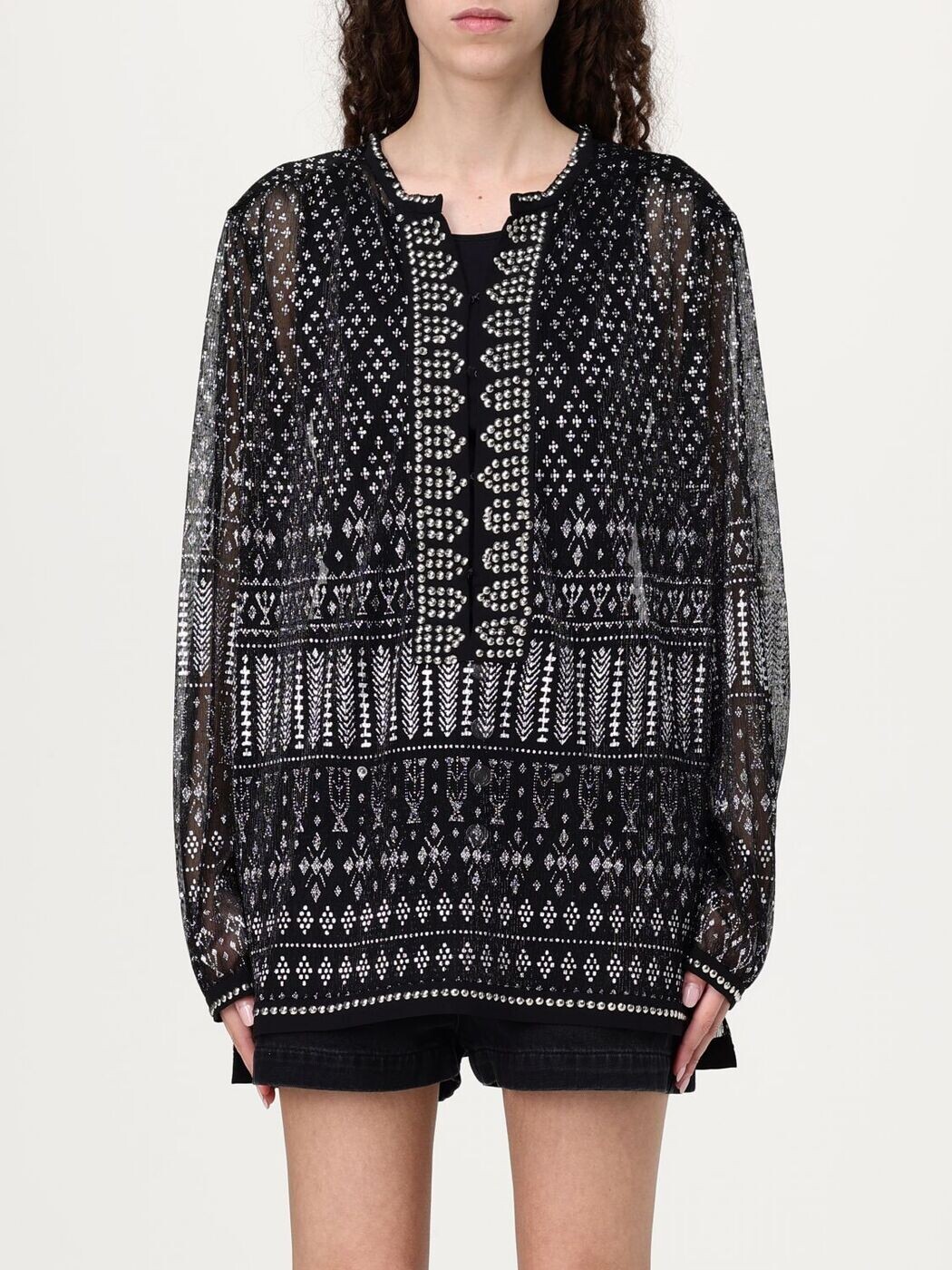 イザベル マラン ISABEL MARANT Tシャツ トップス レディース ブラック T-shirts and tops HT0584FAC1K02I Black 関税 送料無料 2025AW gi|BRANDSHOP「il Tesoro」