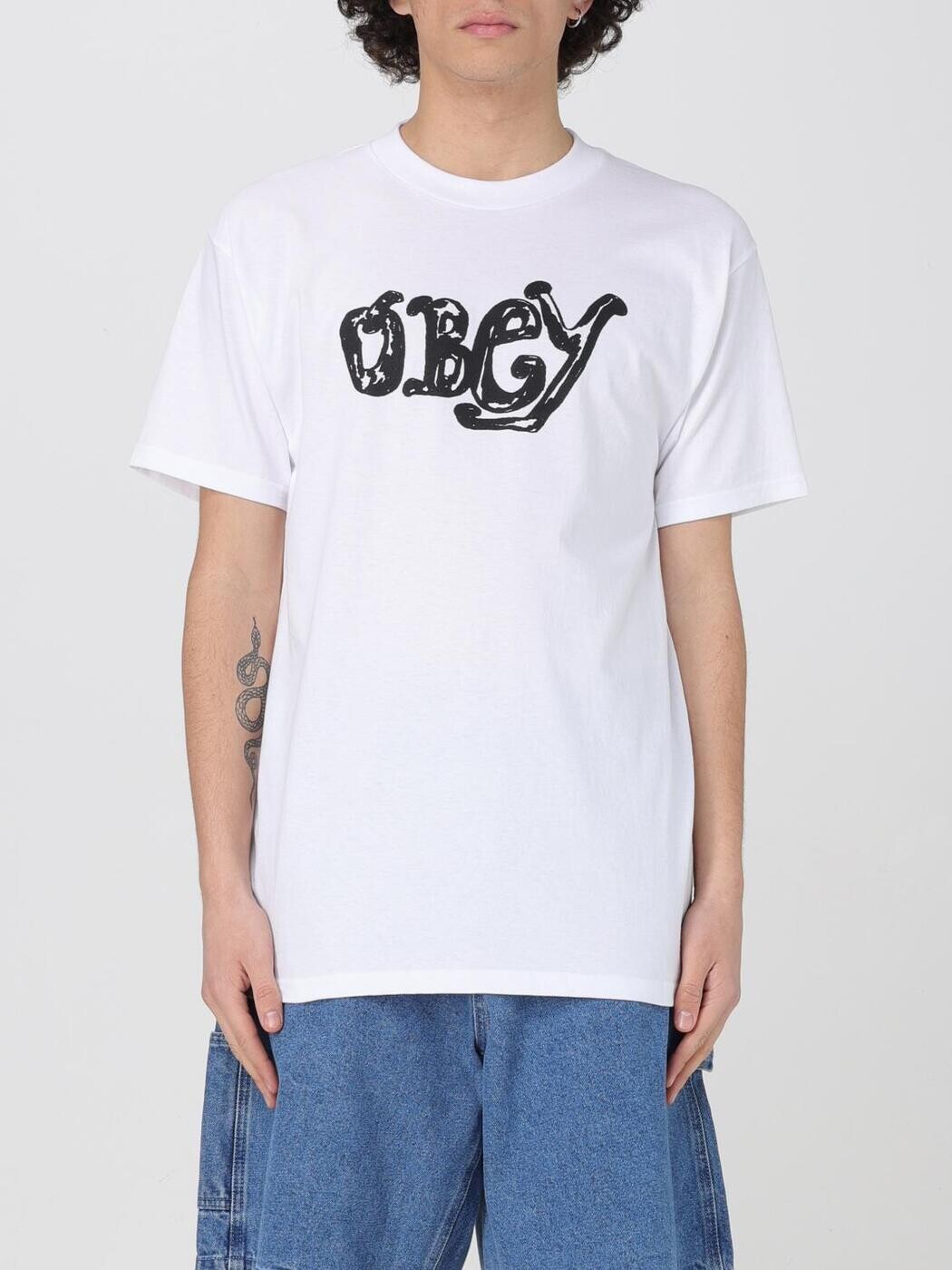 オベイ OBEY ティーシャツ メンズ 白いこと T-shirts 165264059 関税 貨物輸送無料 2025SS gi