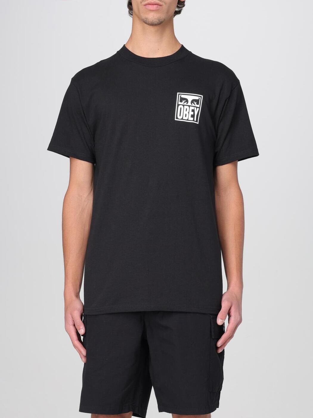オベイ OBEY ティーシャツ メンズ 黒いこと T-shirts 165262142 関税 貨物輸送無料 2025SS gi