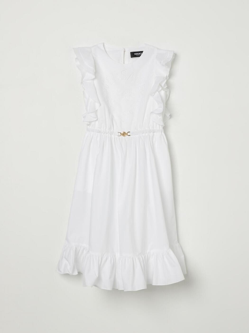 ヴェルサーチェ VERSACE ロング御召しもの 御召しもの ガールズ 白いこと Long dresses 10181511A13100 関税 貨物輸送無料 2025AW gi