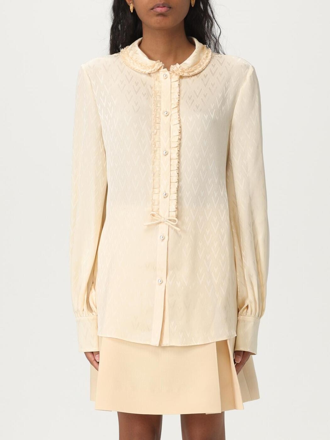 バレンチノ VALENTINO シャツ レディース ベージュ Shirts 6B0AB7M093L Beige 関税 送料無料 2025AW gi|BRANDSHOP「il Tesoro」