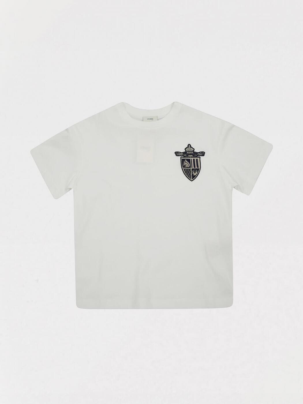FENDI FENDI ロング衣袂ティーシャツ ティーシャツ ボーイズ 白いこと Long sleeve t-shirts JMI4777AJ 関税 貨物輸送無料 2025SS gi