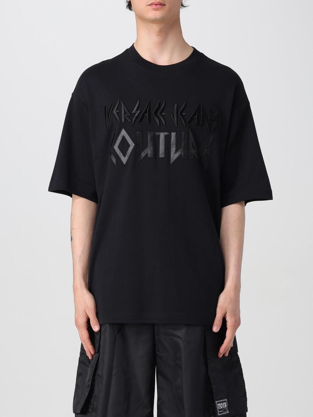 ヴェルサーチ ジーンズ クチュール VERSACE JEANS COUTURE Tシャツ メンズ ブラック T-shirts 78GAHE02CJ01E Black 関税 送料無料 2025SS gi｜BRANDSHOP「il Tesoro」