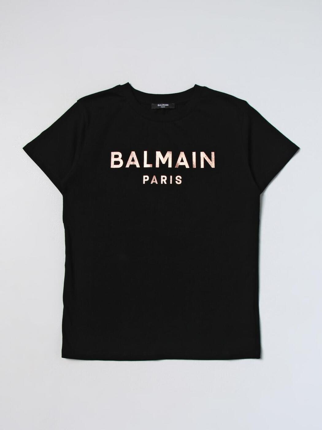 バルマン BALMAIN ロング衣袂ティーシャツ ティーシャツ ガールズ 黒いこと Long sleeve t-shirts BT8A81Z0057 関税 貨物輸送無料 2025AW gi