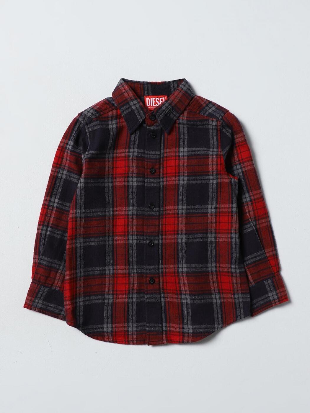 ディーゼル DIESEL プルオーバー ボーイズ 赤いこと Casual shirts J01363KXBGH 関税 貨物輸送無料 2025AW gi