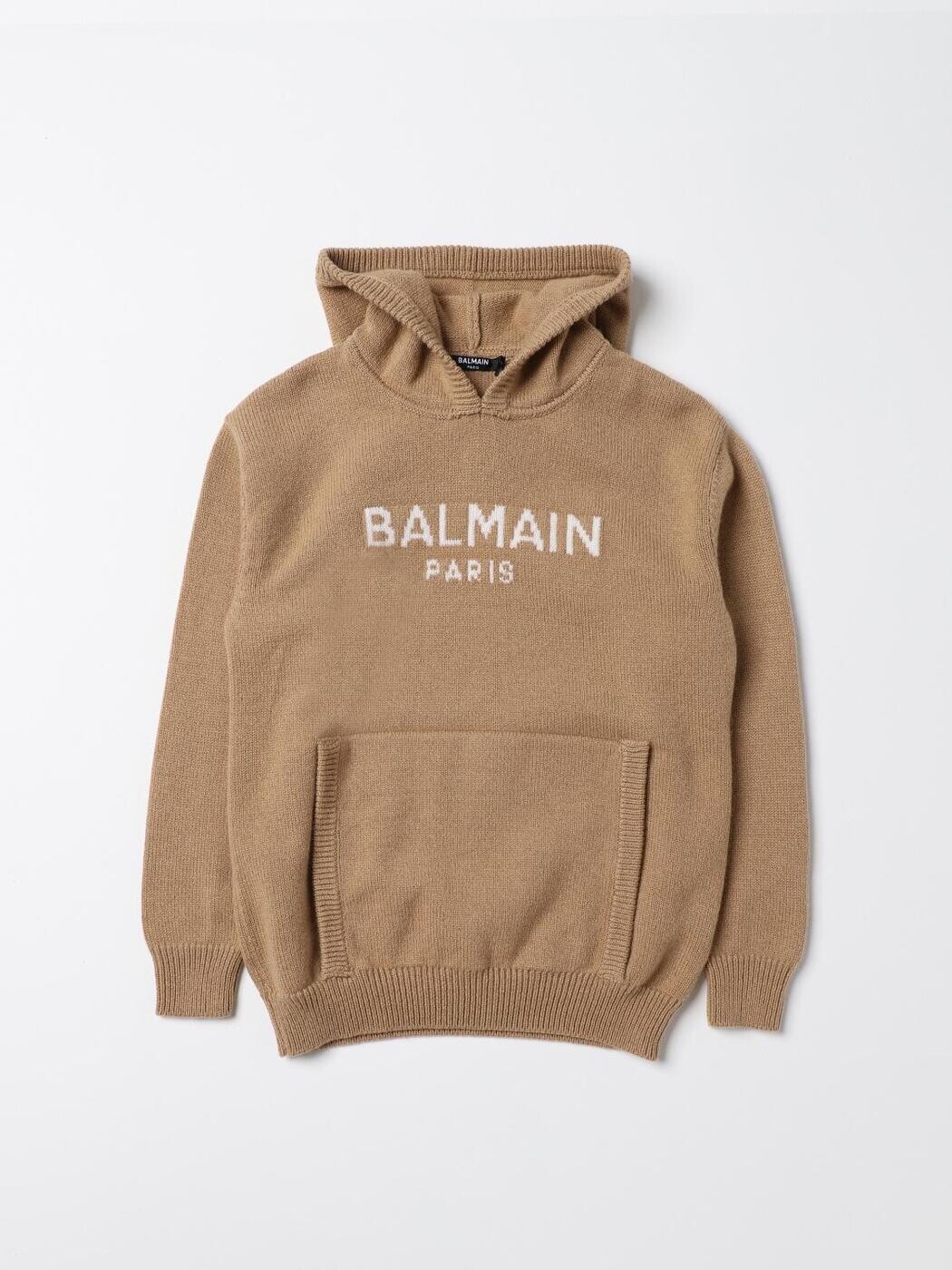 バルマン BALMAIN クルーネックジャンパー 編み物御召しもの ボーイズ 赤銅色 Crew neck jumpers BT9P80W0023 関税 貨物輸送無料 2025AW gi