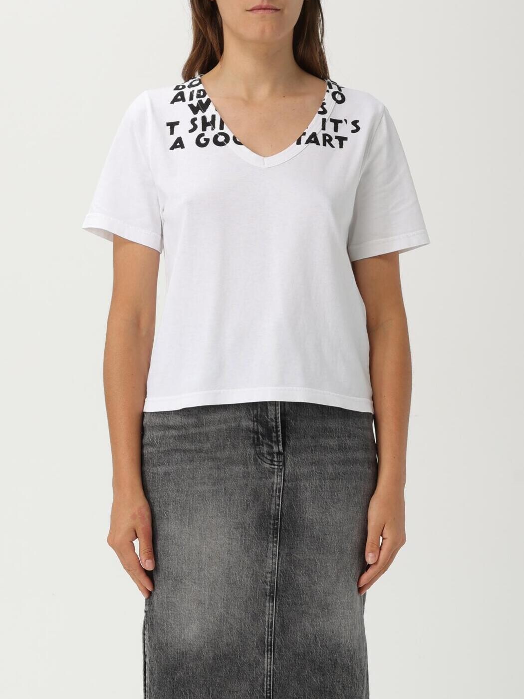 エムエム6 メゾン マルジェラ MM6 MAISON MARGIELA ポロシャツ Tシャツ レディース ホワイト T-shirts and polo shirts S62GD0203M20108 White 関税 送料無料 2025AW gi|BRANDSHOP「il Tesoro」