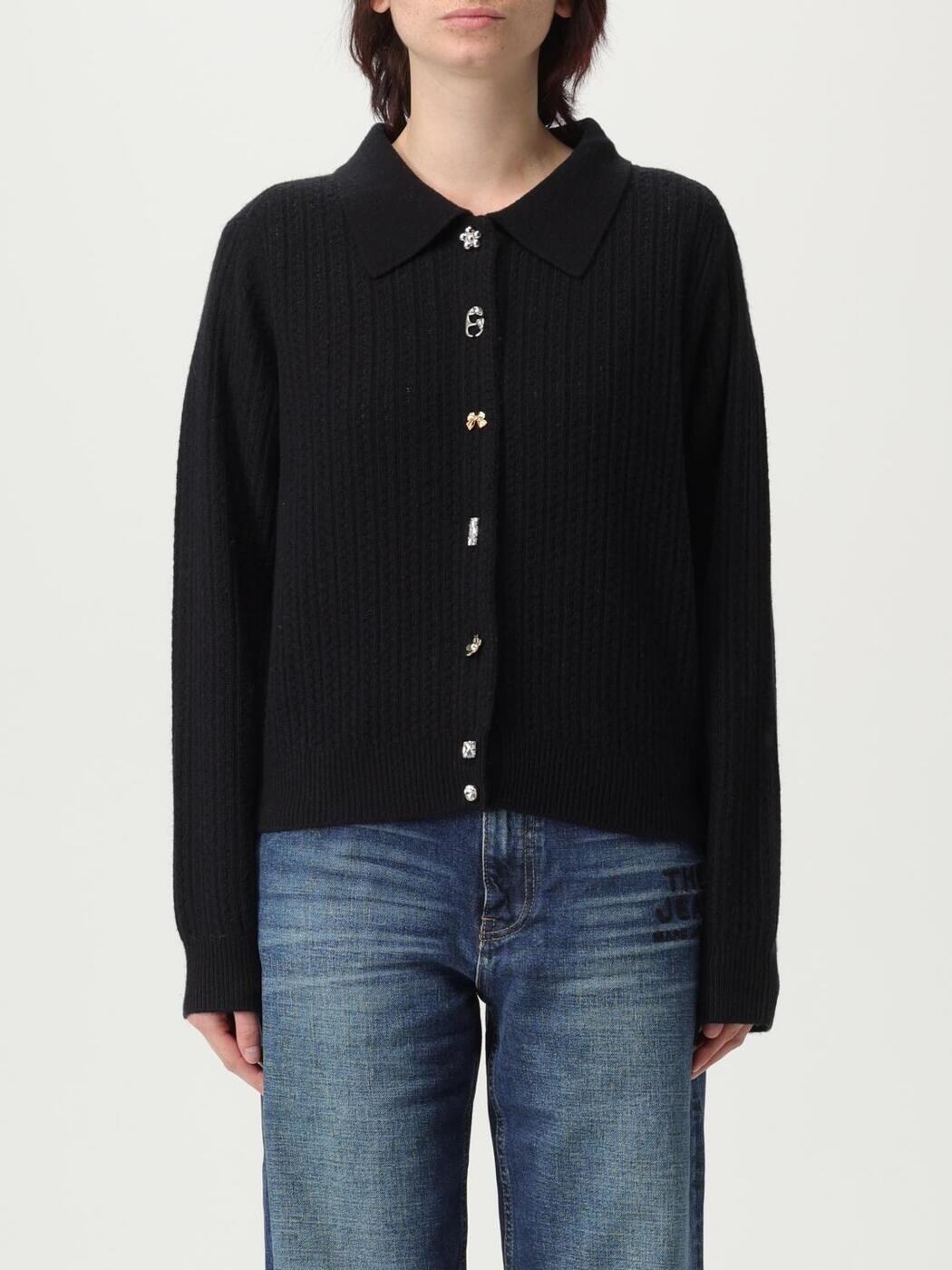 目じるし ジェイコブス MARC JACOBS プルオーバー 編み物お召しもの レディース 黒いこと Knitwear 2S5RTP005K04 関税 貨物輸送無料 2025AW gi トップス-セーター-ニット・セーター